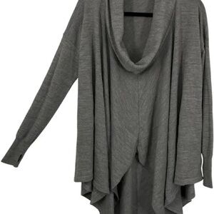 The Limited Scandal Collection Gray Cowl Neck Sweater w/ Asymmetrical Hem XS/S